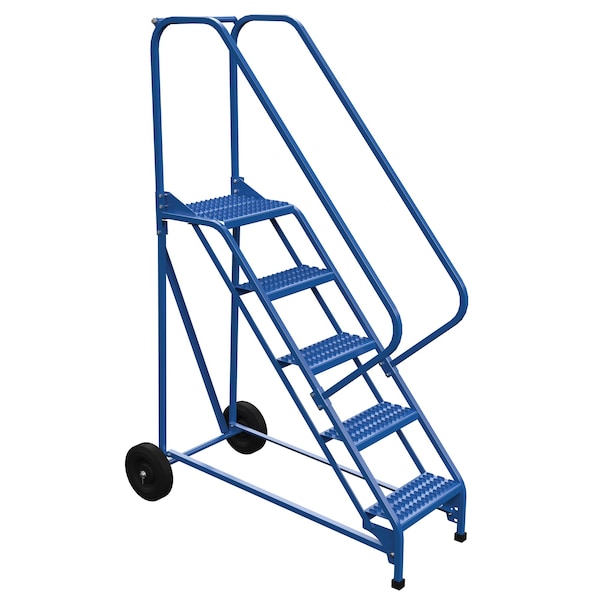 Vestil 80 H Steel Roll A Fold Ladder, 50 deg., Grip, 5 Step, 5 Steps LAD-RAF-5-G-EZ - main